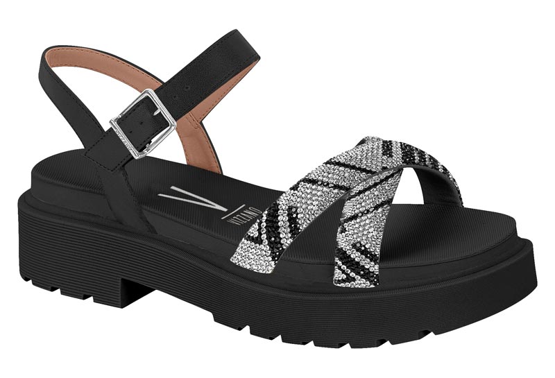 Anabela Salto Plataforma Preto Sandalia Plataforma Preta Vizzano