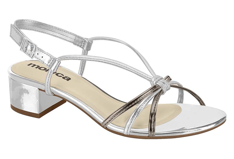 Sandália Feminina Moleca Prateado - 5259.876