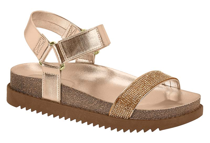 Sandália Feminina Moleca Ouro rosado - 5500.106