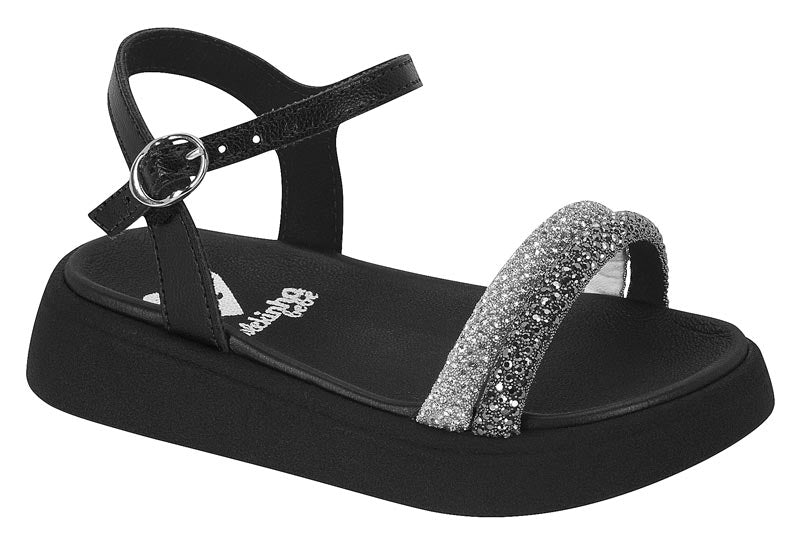 Sandália Infantil Molekinha Preto/Diamante - 2733.101