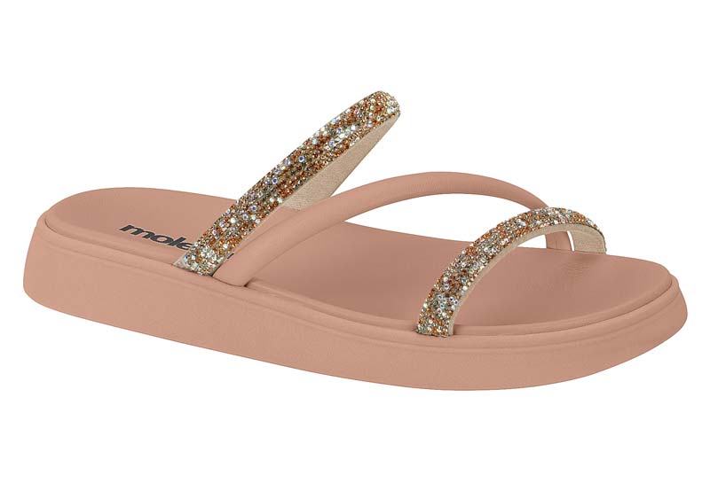 Papete moleca ouro rosado c/strass - 5469.121
