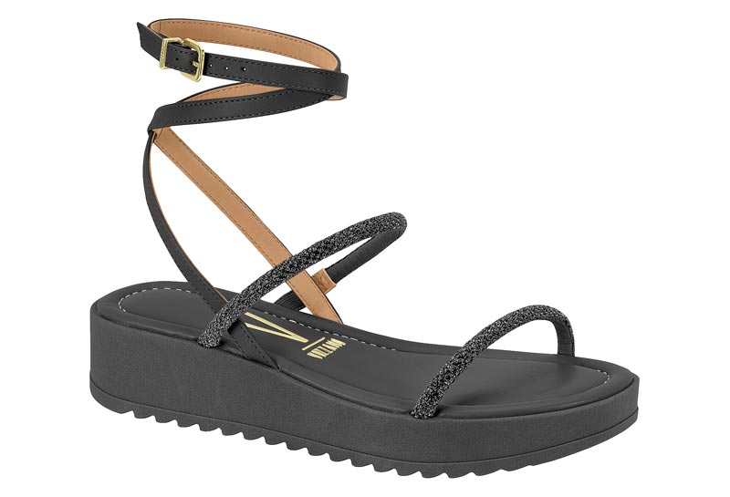SANDÁLIA VIZZANO 6492.305 - PRETO DIAMANTE