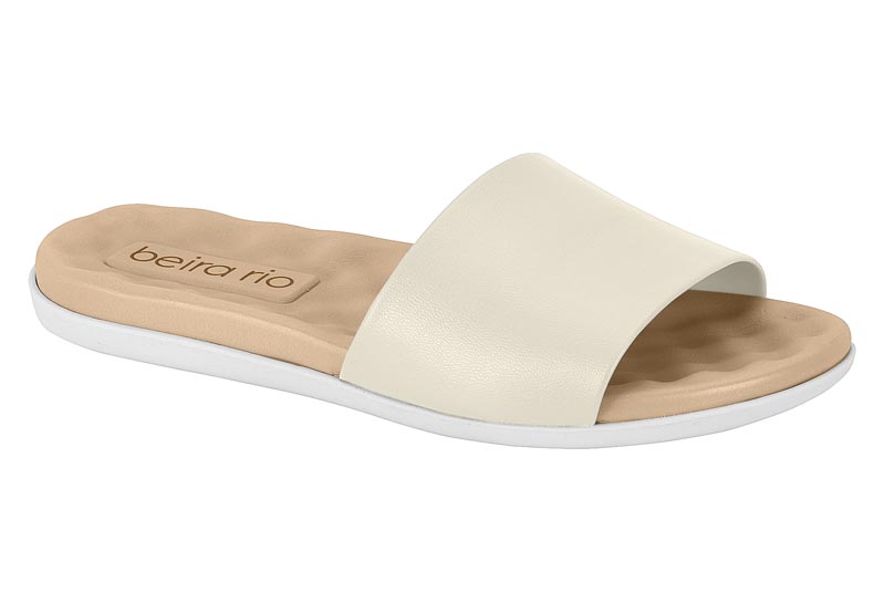 Slide Feminina Beira Rio Branco off - 8360.303