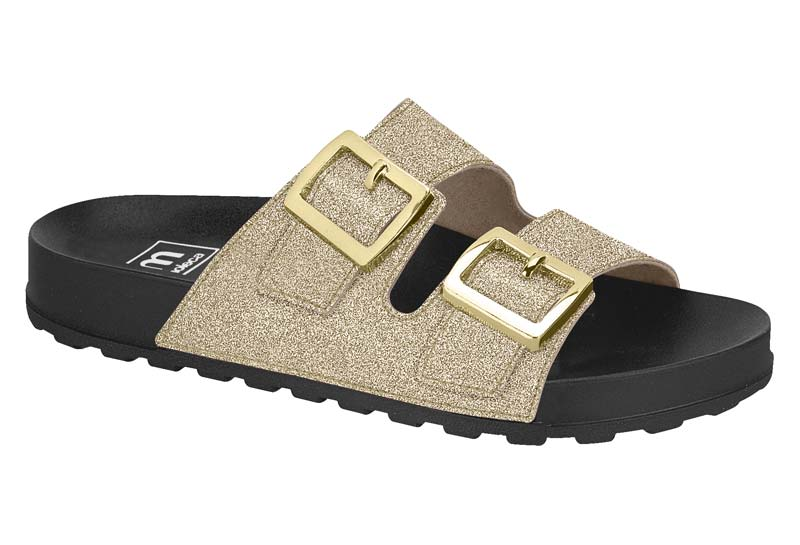 Sandália Feminina Moleca Dourado/Preto - 5436.401