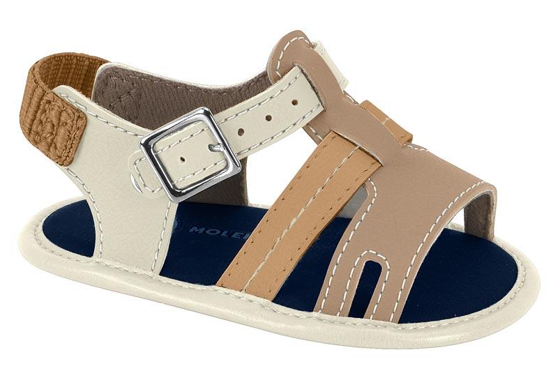 Chinelo Masculino Infantil Molekinho Branco / Bege - 2951.153
