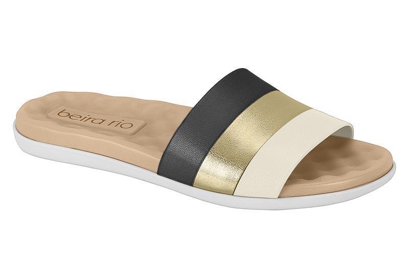 SANDÁLIA BEIRA RIO 8360.360 - PTO/CREME