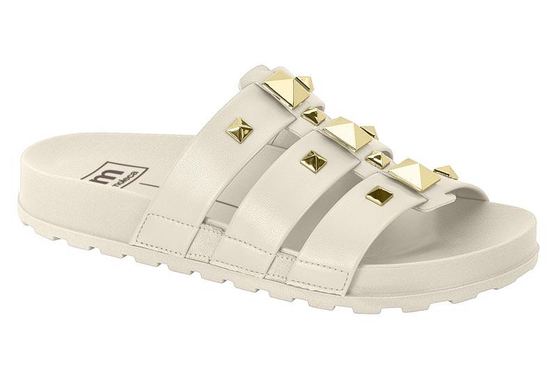 Sandália moleca Branco/Dourado 5436.431
